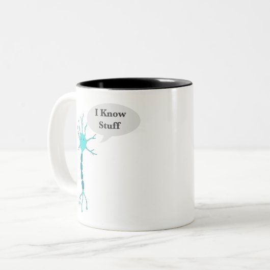 Neuron I Know Stuff Zweifarbige Tasse (Vorderseite Links)