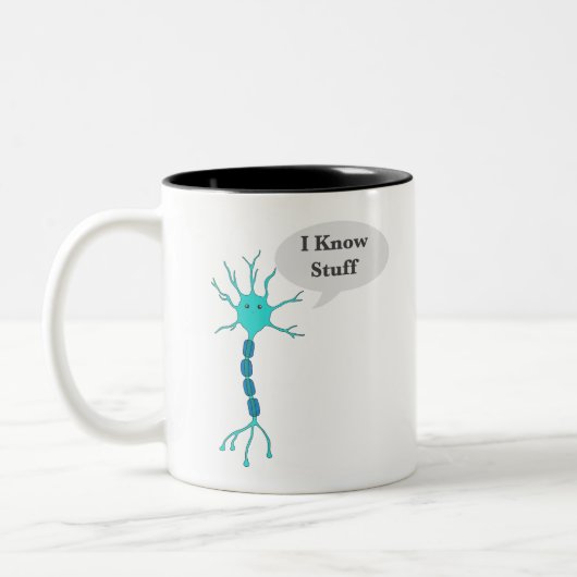 Neuron I Know Stuff Zweifarbige Tasse (Links)