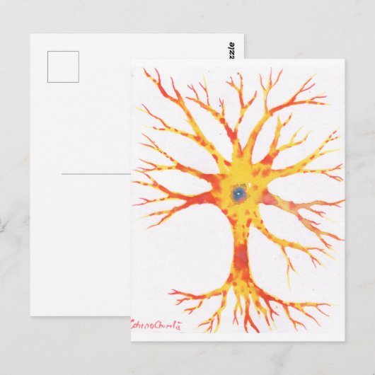 Neuron Postkarte (Vorne/Hinten)