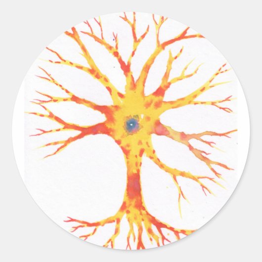 Neuron Runder Aufkleber (Vorderseite)
