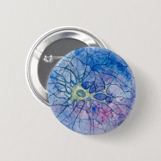 Neuron-Wasserfarbe Button (Vorne & Hinten)
