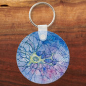 Neuron Watercolor Blue - Schlüsselanhänger (Vorderseite)