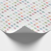 Neuronal Abstrakt Multicolor Art Throw Kissen Geschenkpapier (Ecke)