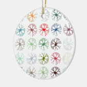 Neuronal Abstrakt Multicolor Art Throw Kissen Keramik Ornament (Links)