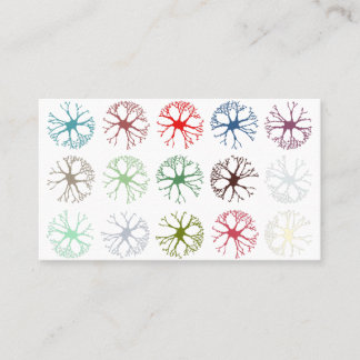 Neuronal Abstrakt Multicolor Art Throw Kissen Visitenkarte