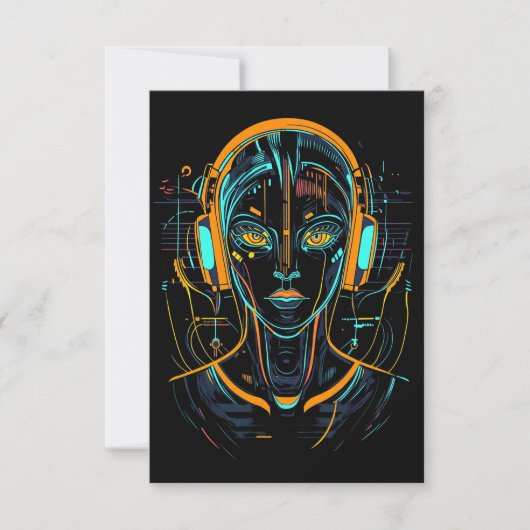 Neuronale Frequenz Dankeskarte (Vorderseite)