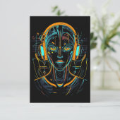 Neuronale Frequenz Dankeskarte (Stehend Vorderseite)