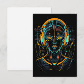 Neuronale Frequenz Dankeskarte (Vorne/Hinten)