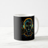 Neuronale Frequenz Kaffeetasse (VorderseiteRechts)