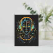 Neuronale Frequenz Postkarte (Stehend Vorderseite)