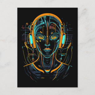 Neuronale Frequenz Postkarte