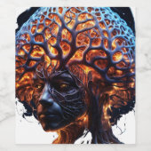 "Neuronale Harmonie: Eine Vision von Klarheit und Weinetikett (Einzelnes Label)