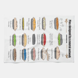 Neuronale Netzwerkpies Geschirrtuch