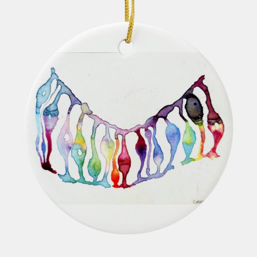 Neuronale Stammzellen Keramik Ornament (Vorne)