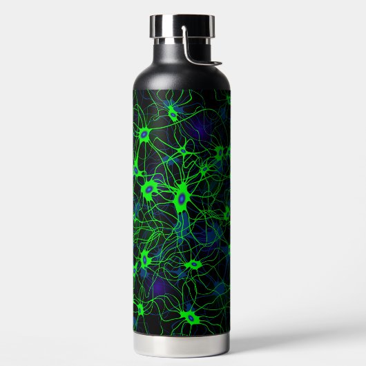 Neuronale Wasserflasche Trinkflasche (links)