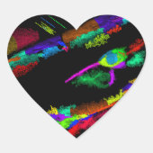 Neuronale Zelle Herz-Aufkleber (Vorderseite)