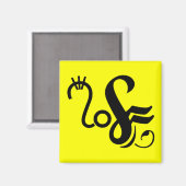 Neuronales Glyph Magnet (Vorderseite/Rückseite)