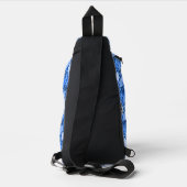 Neuronales Netzwerk Blaue Neuronen drucken Nähtasc Crossbody Bag (Rückseite)