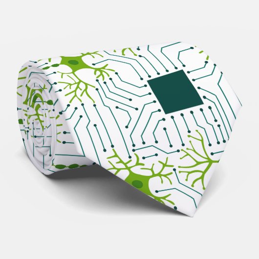 Neuronales Netzwerk - Weiß Krawatte (Gerollt)