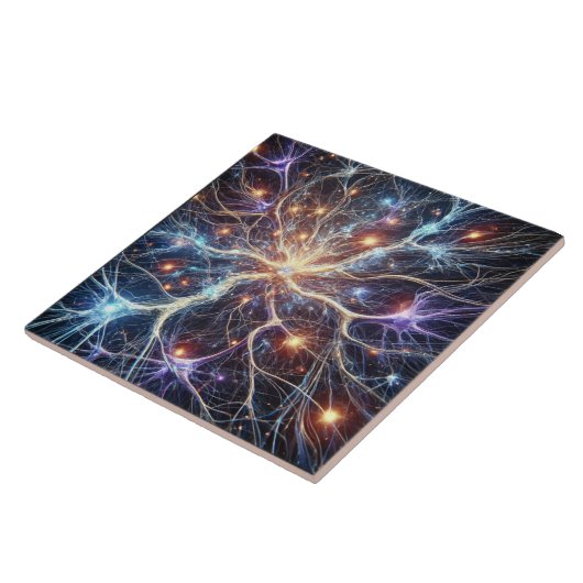 Neuronen-Keramik Fliese (Seite)