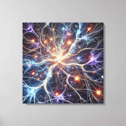 Neuronen Leinwand Art (Vorderseite)