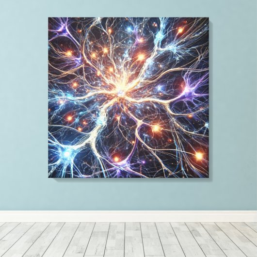 Neuronen Leinwand Art (Insitu (Holzboden))