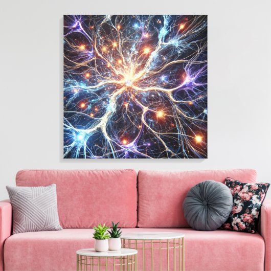 Neuronen Leinwand Art (Insitu (Wohnzimmer))