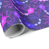 Neuronen-Neon-Lila Geschenkpapier (Rolleneckpunkt)