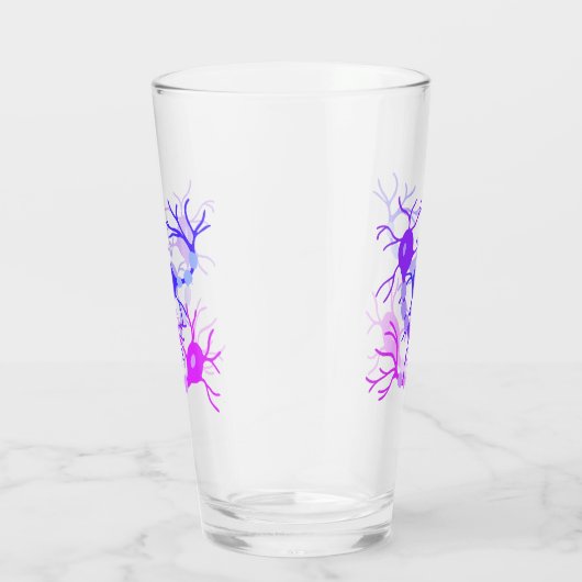 Neuronen-Neon-Lila Glas (Rechts)