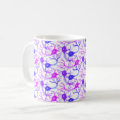 Neuronen-Neon-Lila Kaffeetasse (Vorderseite Links)