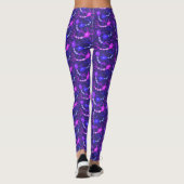 Neuronen-Neon-Lila Leggings (Rückseite)