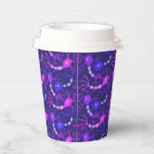 Neuronen-Neon-Lila Pappbecher (Rechts)