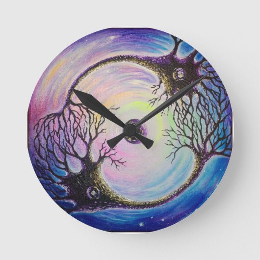 Neuronen Runde Wanduhr (Vorderseite)