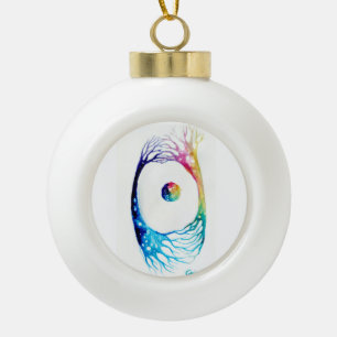 Neuronen verbunden keramik Kugel-Ornament