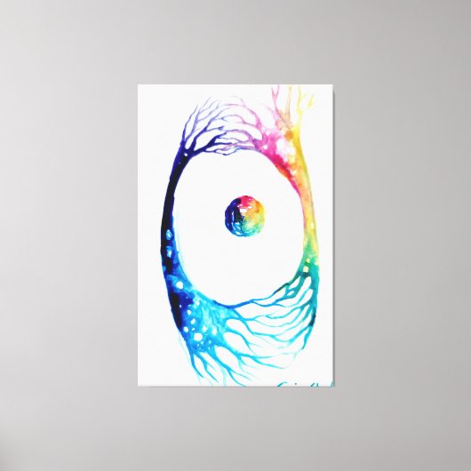 Neuronen verbunden leinwanddruck (Vorderseite)