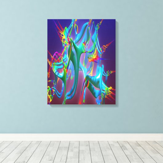 Neuronenverbindung Leinwanddruck (Insitu (Holzboden))