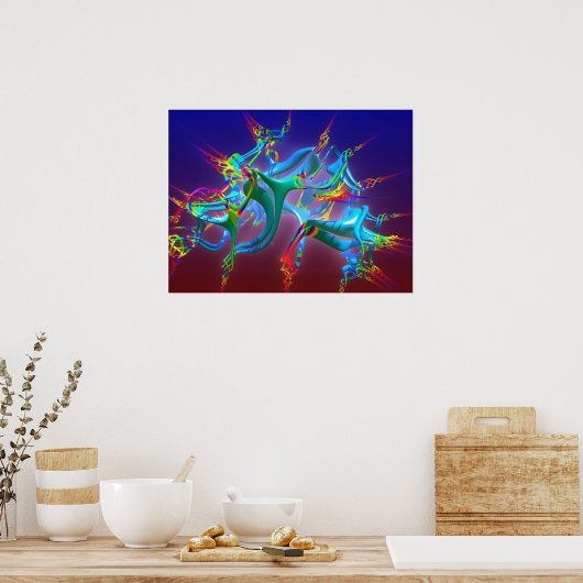 Neuronenverbindung Poster (Küche)