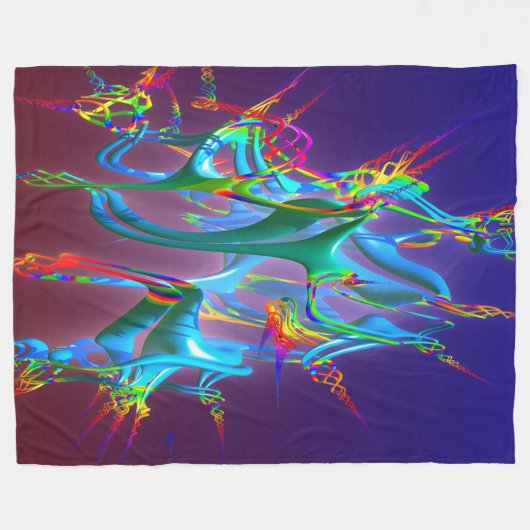 Neurons Connection Fleece Blanket (Vorderseite (Horizontal))