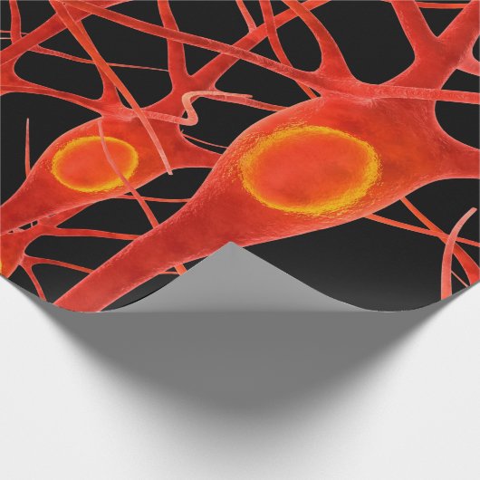 Neuronsneuronale,3d,Anatomie,axon,bio,biologisch,b Geschenkpapier (Ecke)