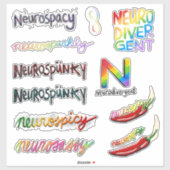 Neuropie und Freunde - ein ND-Stickerpack Aufkleber (Blatt)