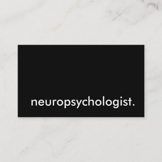 Neuropsychologin. Visitenkarte (Vorderseite)