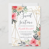 Neurosa Goldgrenze 16 . Geburtstag Einladung (Vorderseite)