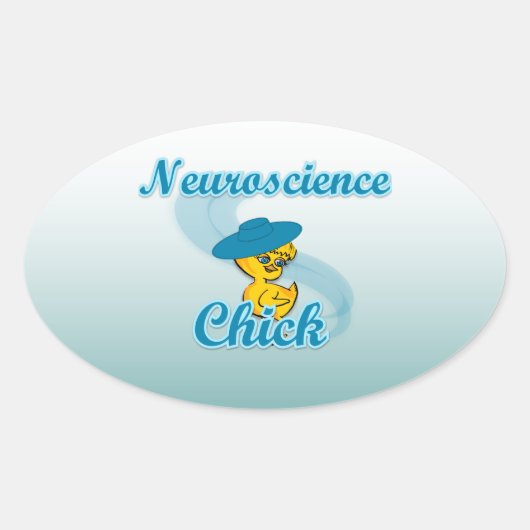 Neuroscience Chick #3 Ovaler Aufkleber (Vorderseite)
