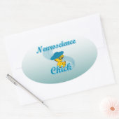Neuroscience Chick #3 Ovaler Aufkleber (Umschlag)