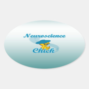 Neuroscience Chick #3 Ovaler Aufkleber