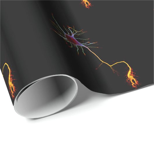 Neuroscience, neuron, science, geschenkpapier (Rolleneckpunkt)