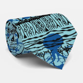 Neuroscience Retina Blue Krawatte (Gerollt)