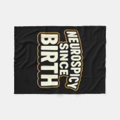 Neuroscy Since Birth – Funny Adhd Autism Neurodive Fleecedecke (Vorderseite (Horizontal))