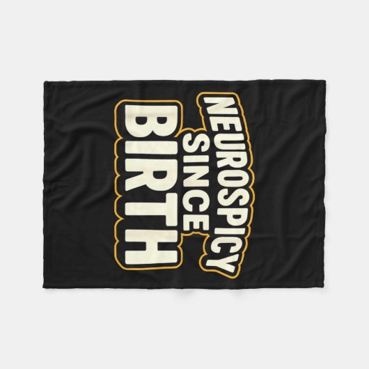 Neuroscy Since Birth – Funny Adhd Autism Neurodive Fleecedecke (Vorderseite (Horizontal))