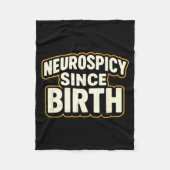 Neuroscy Since Birth – Funny Adhd Autism Neurodive Fleecedecke (Vorderseite)